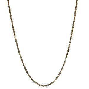 Vintage Gold Tone Rope Chain Necklace Classic Minimalist Fashion Jewelry Women